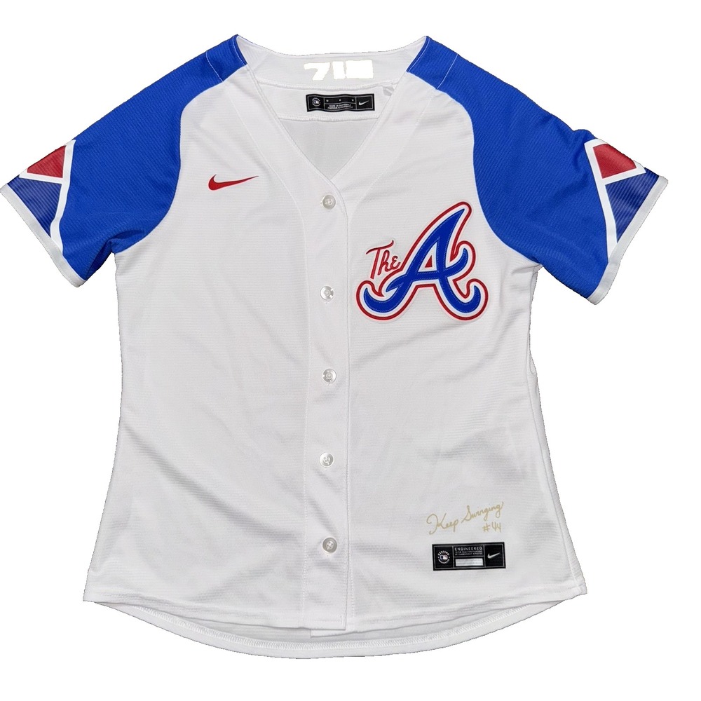 Nike Women's Atlanta Braves City Connect Baseball White Jersey Medium MLB